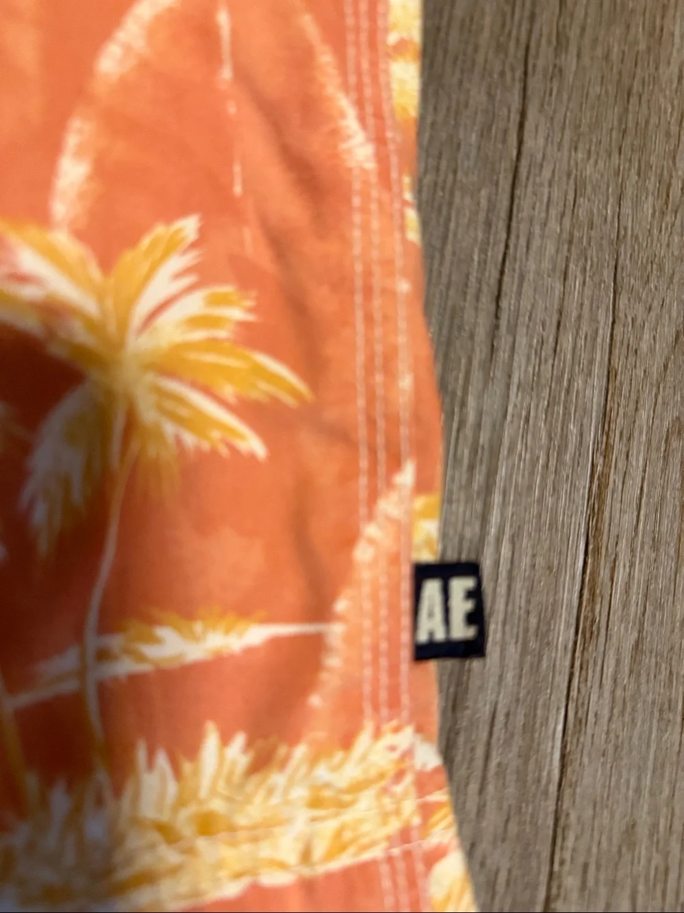 American Eagle Outfitters Orange Palm Print Board Shorts